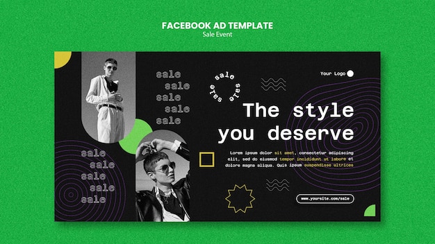 Free PSD flat design sale template