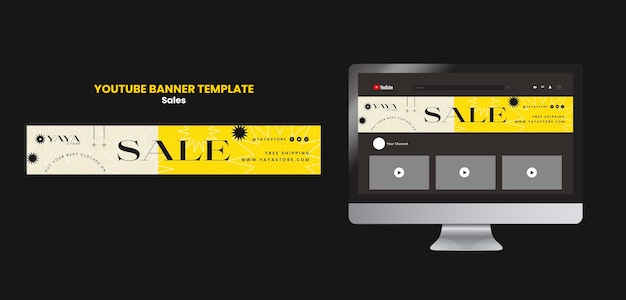 Flat design sale template