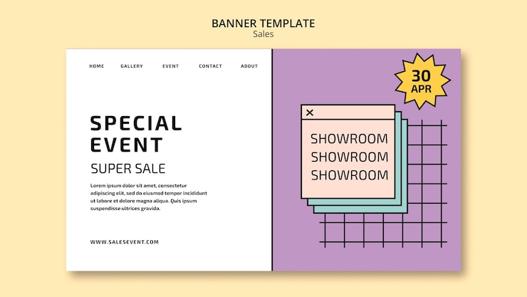 Free PSD flat design sale template