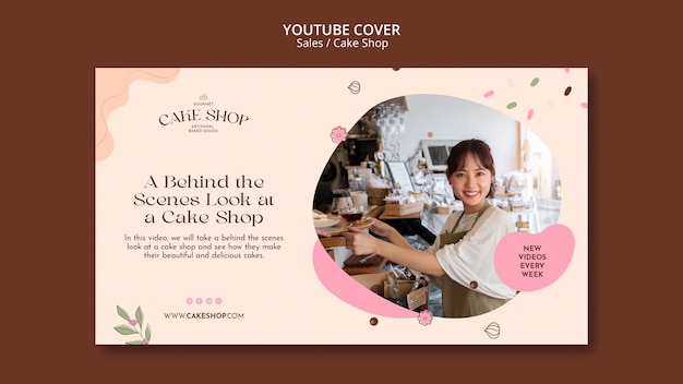 Free PSD flat design sale youtube cover template