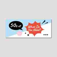 PSD gratuito modello di banner sconto vendite design piatto