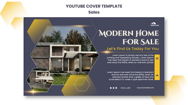 Flat Design Sales Template – Free PSD Template for Download