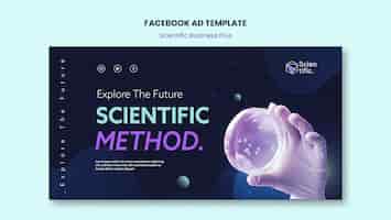Free PSD flat design science template