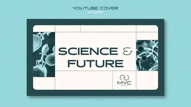 Free PSD flat design science template