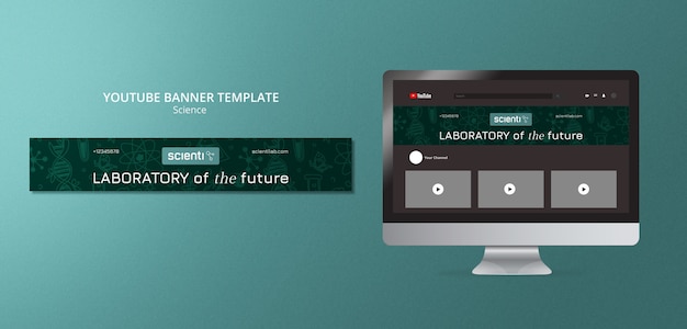 Flat design science template – Free PSD download