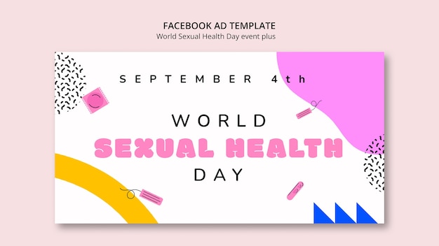 Flat design sexual health template