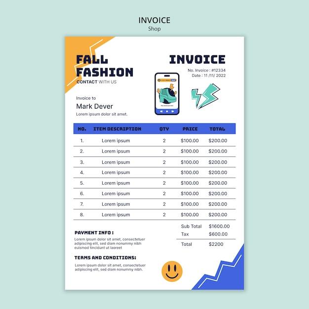 Free PSD flat design shop template