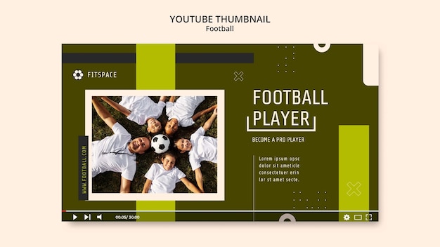 Flat design soccer template