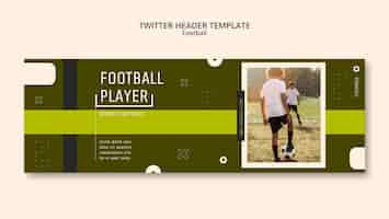 Free PSD flat design soccer template