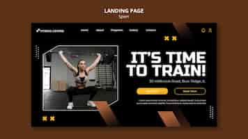 Free PSD flat design sport template