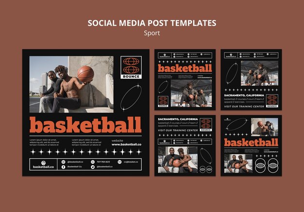 flat design sport template