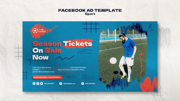 Free PSD flat design sport template