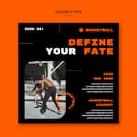 Free PSD flat design sport template