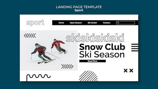 Free PSD flat design sport template