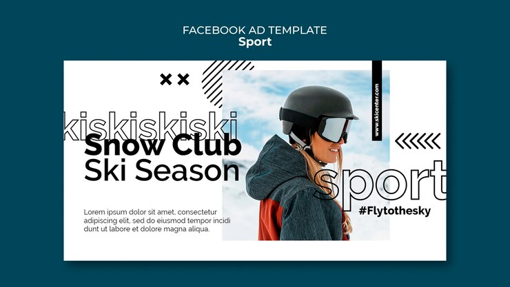Free PSD flat design sport template