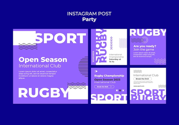 Free PSD flat design sport template