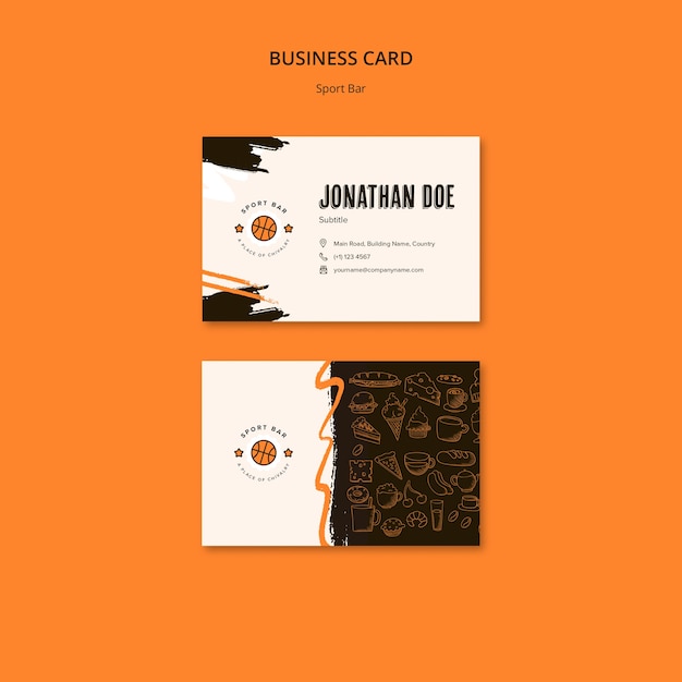 flat design sports bar template