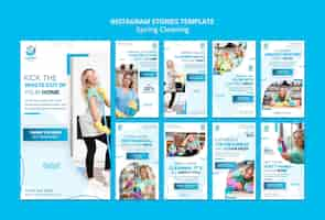 Free PSD flat design spring cleaning template