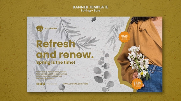 Flat design spring template