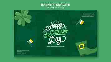 Free PSD flat design st. patrick's day template