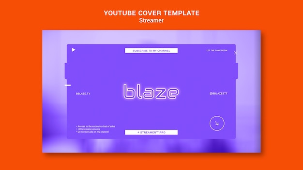 Free PSD flat design streamer template