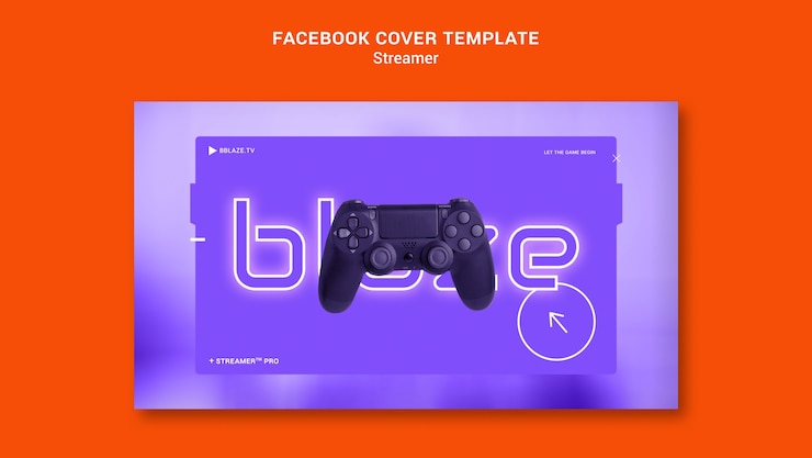 Free PSD flat design streamer template
