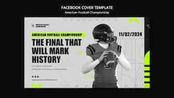 Free PSD flat design super bowl facebook cover