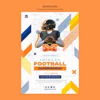 Free PSD flat design super bowl invitation