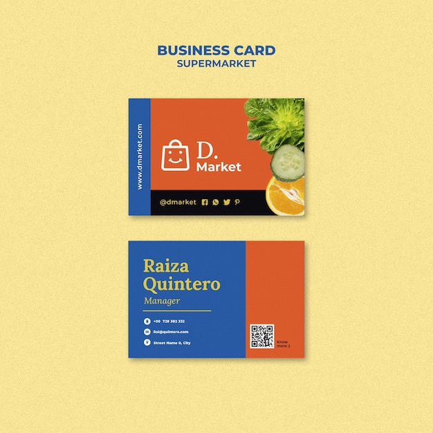 PSD gratuito modello di supermercato design piatto