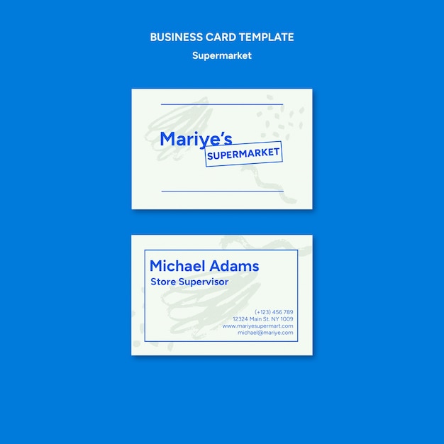 Flat design supermarket template