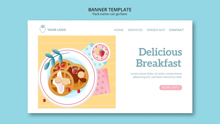 無料PSD フラットなデザインの甘い食べ物のテンプレート