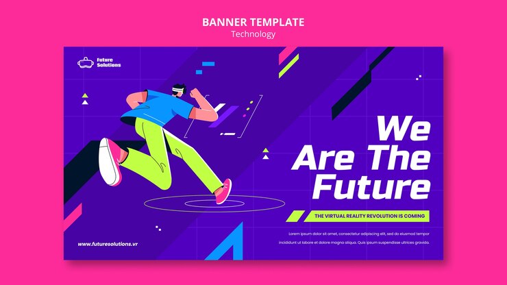 Free PSD flat design technology template