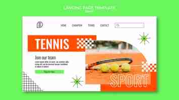 Free PSD flat design tennis template