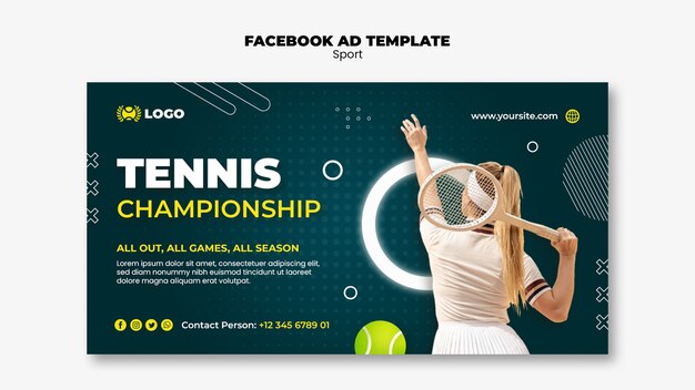 flat design tennis template