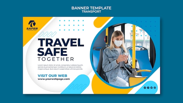 Flat design transport template