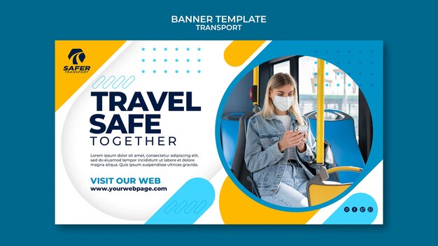 Flat design transport template