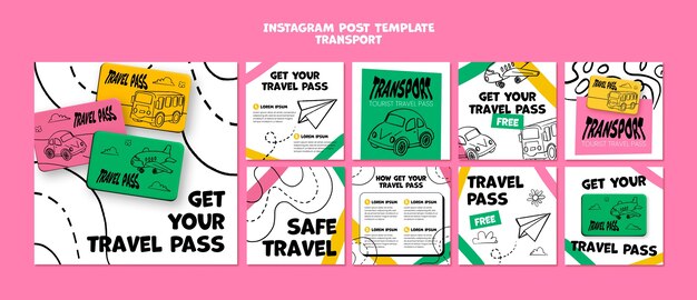 flat design transport template