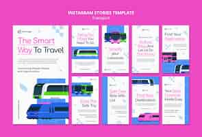 Free PSD flat design transport template