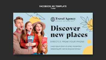 Free PSD flat design trave template