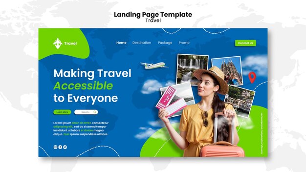 flat design travel agency template