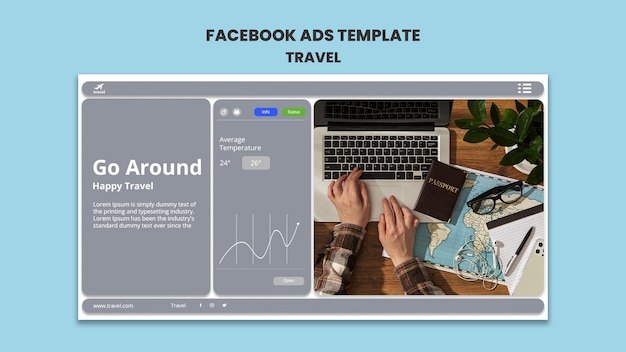 Flat Design Travel Template – Free Download | PSD Templates