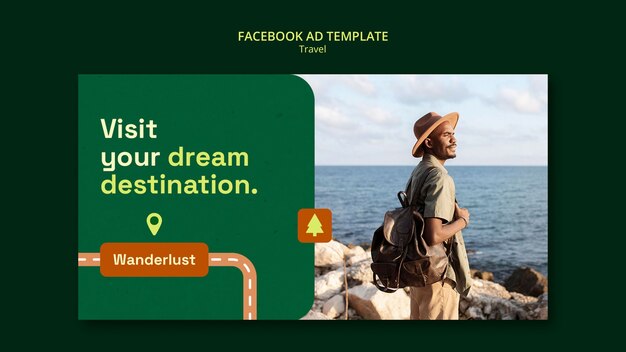 Flat design travel template