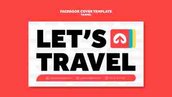 Free PSD flat design traveling adventure facebook cover