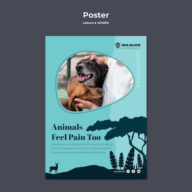 Flat design traveling poster template