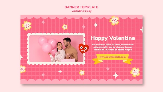 PSD gratuito modello di san valentino design piatto