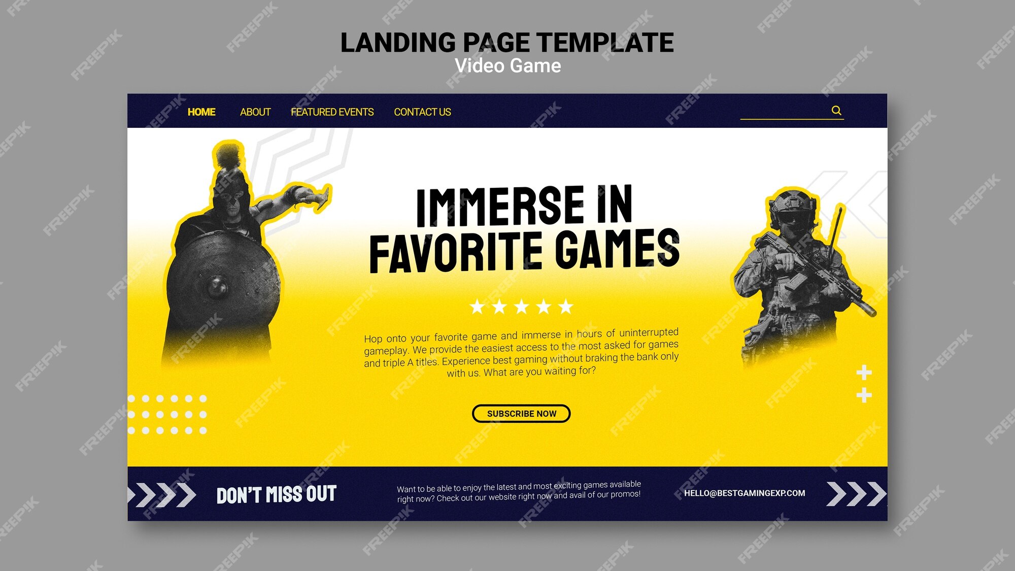 Gaming Website PSD, 9,000+ High Quality Free PSD Templates for Download