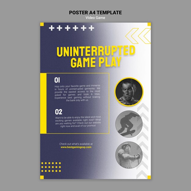 flat design video games template