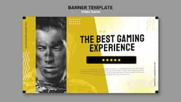 Free PSD flat design video games template