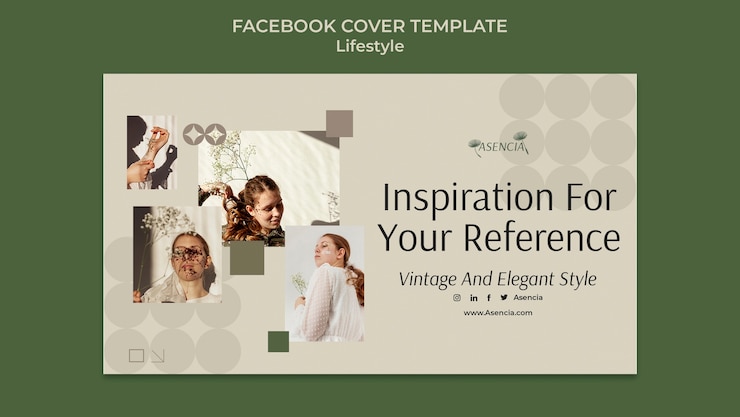 無料PSD フラットなデザインのビンテージ ライフスタイルの facebook カバー