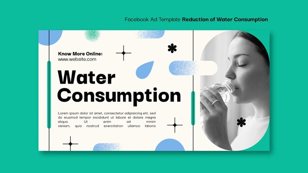 flat design water charity template